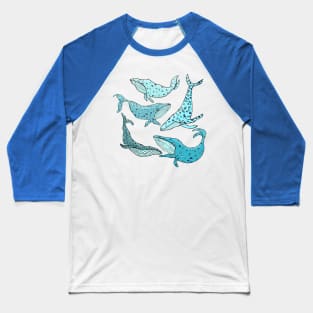 Blue Whales Baseball T-Shirt